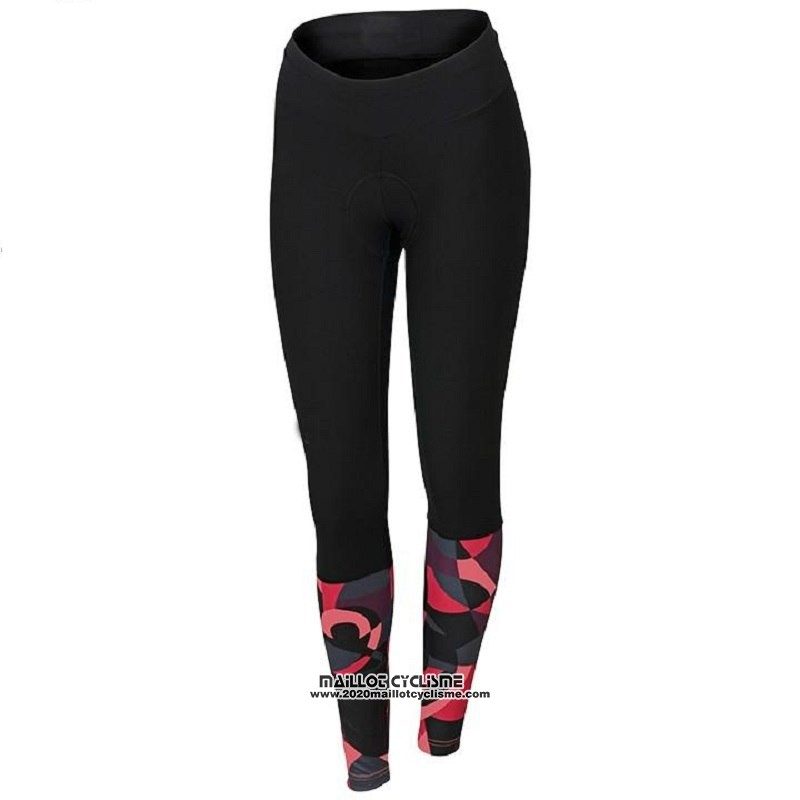 2018 Maillot Ciclismo Femme Orbea Rouge et Noir Manches Longues et Cuissard