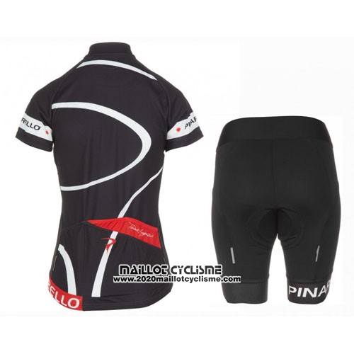 2016 Maillot Ciclismo Femme Pinarello Rouge et Blanc Manches Courtes et Cuissard