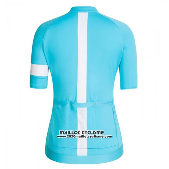 2016 Maillot Ciclismo Femme Sky Bleu et Blanc Manches Courtes et Cuissard