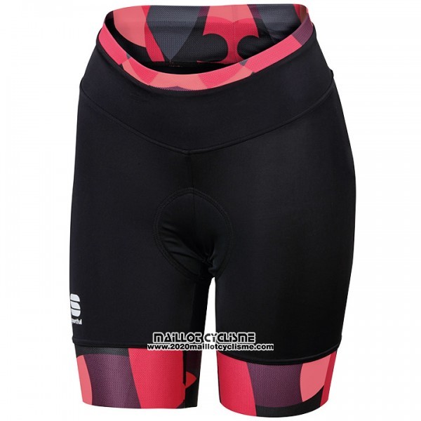 2017 Maillot Ciclismo Femme Sportful Primavera Noir et Rouge Manches Courtes et Cuissard