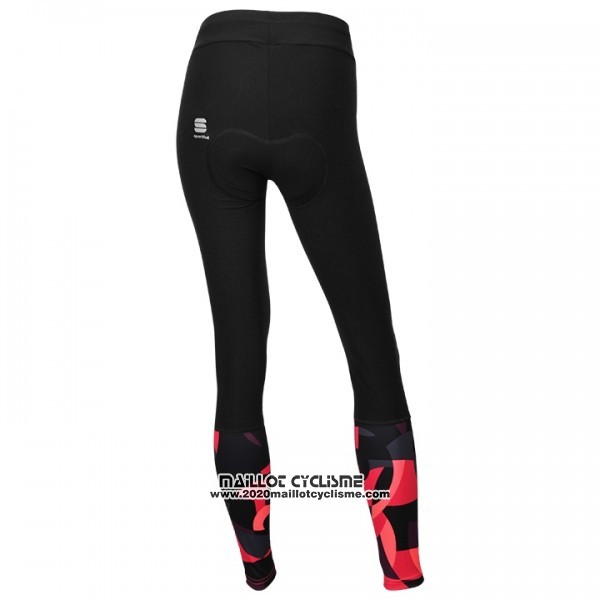 2017 Maillot Ciclismo Femme Sportful Primavera Noir et Rouge Manches Longues et Cuissard