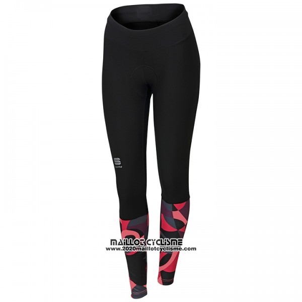 2017 Maillot Ciclismo Femme Sportful Primavera Noir et Rouge Manches Longues et Cuissard