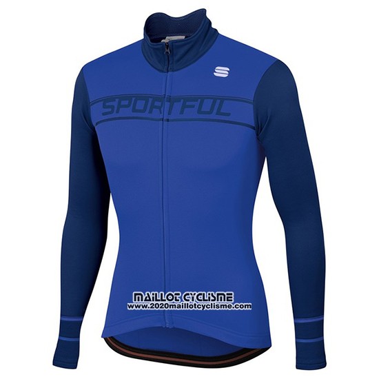 2020 Maillot Ciclismo Femme Sportful Bleu Manches Longues et Cuissard