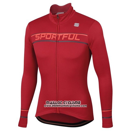 2020 Maillot Ciclismo Femme Sportful Rouge Manches Longues et Cuissard
