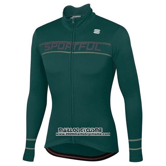 2020 Maillot Ciclismo Femme Sportful Vert Manches Longues et Cuissard