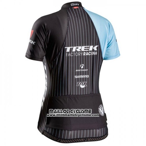 2015 Maillot Ciclismo Trek Bleu et Noir Manches Courtes et Cuissard