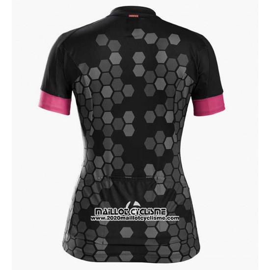 2016 Maillot Ciclismo Femme Trek Noir et Blanc Manches Courtes et Cuissard