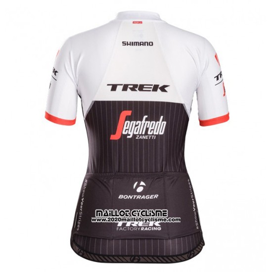 2016 Maillot Ciclismo Femme Trek Noir et Rouge Manches Courtes et Cuissard