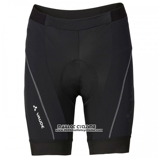 2017 Maillot Ciclismo Femme Vaude Blanc et Noir Manches Courtes et Cuissard