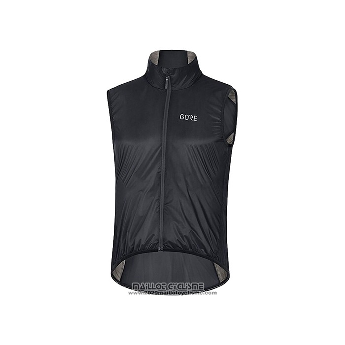 2021 Gilet Coupe Vent Gore Noir Manches Courtes et Cuissard