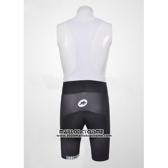 2011 Maillot Ciclismo Assos Blanc et Noir Manches Courtes et Cuissard