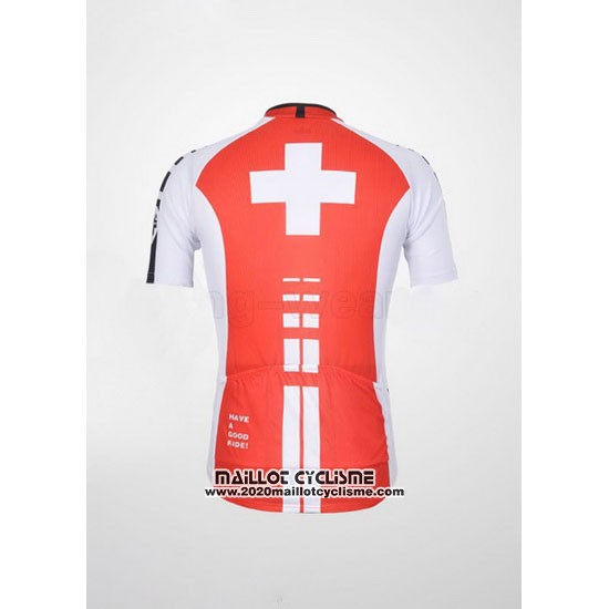 2011 Maillot Ciclismo Assos Blanc et Rouge Manches Courtes et Cuissard