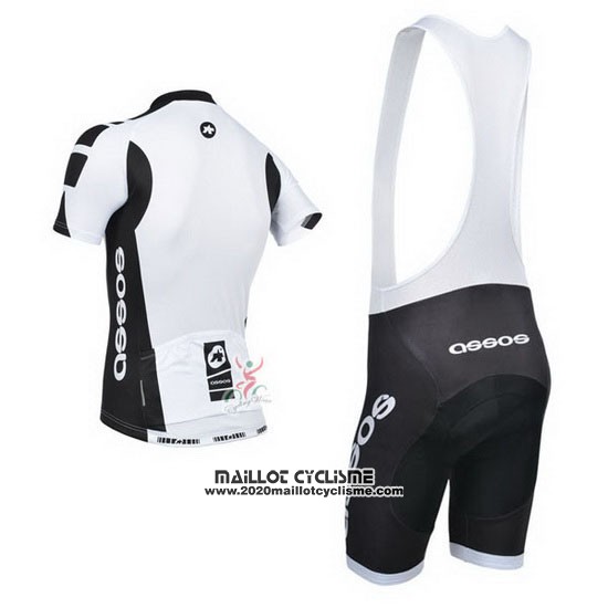 2014 Maillot Ciclismo Assos Blanc et Noir Manches Courtes et Cuissard