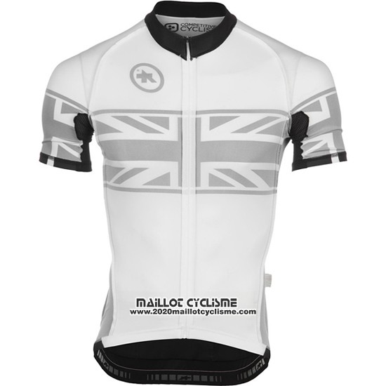 2016 Maillot Ciclismo Assos Jaune et Blanc Manches Courtes et Cuissard