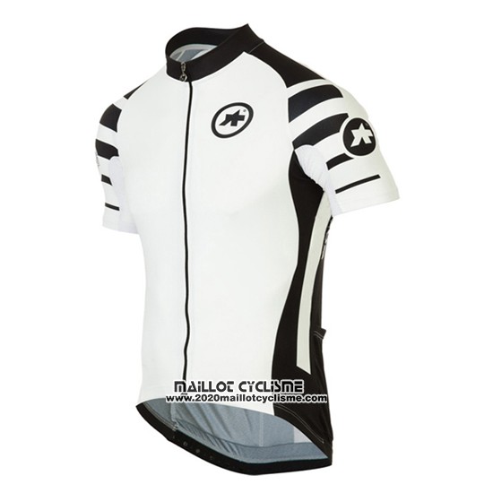 2016 Maillot Ciclismo Assos Noir et Blanc Manches Courtes et Cuissard