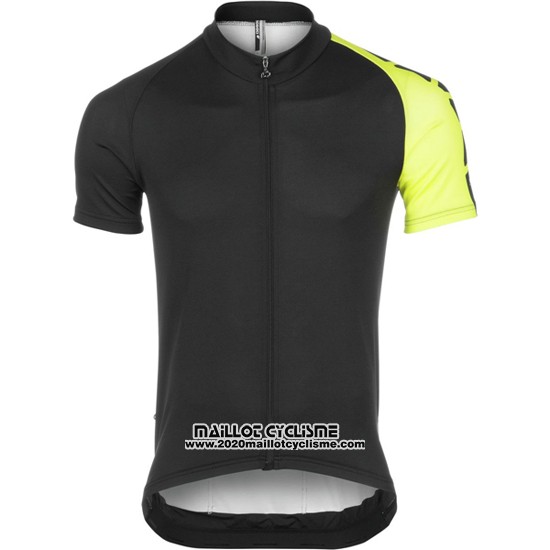 2016 Maillot Ciclismo Assos Noir et Jaune Manches Courtes et Cuissard