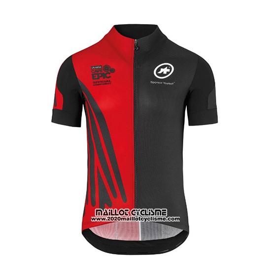 2018 Maillot Ciclismo Assos SS.Capeepicxc Rouge Manches Courtes et Cuissard