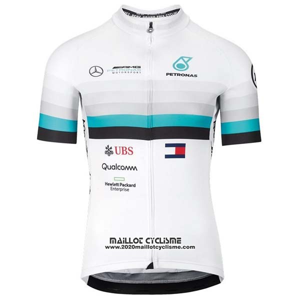 2020 Maillot Ciclismo Assos Blanc Bleu Noir Manches Courtes et Cuissard