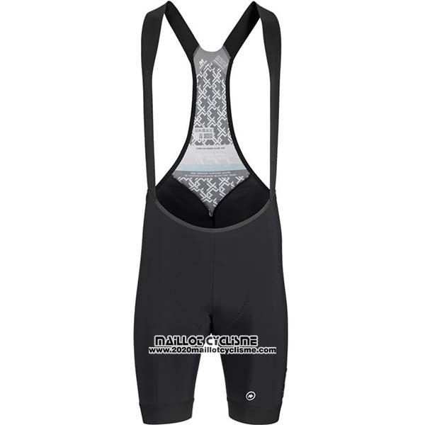 2020 Maillot Ciclismo Assos Blanc Bleu Noir Manches Courtes et Cuissard
