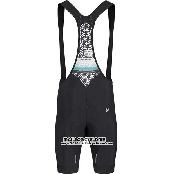 2020 Maillot Ciclismo Assos Blanc Bleu Noir Manches Courtes et Cuissard