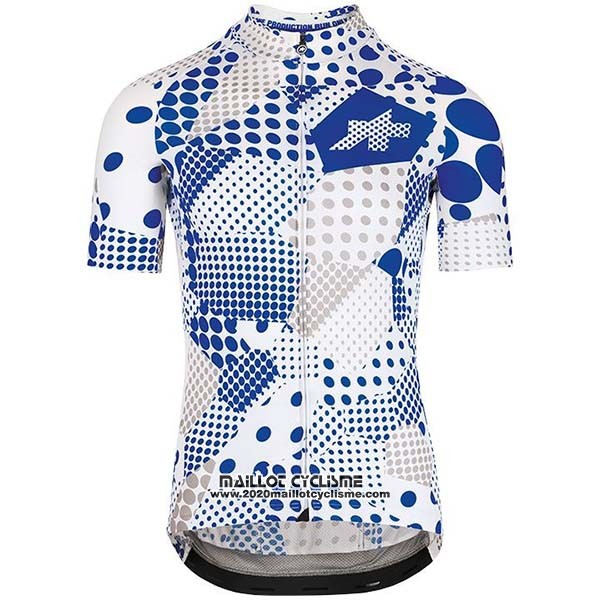 2020 Maillot Ciclismo Assos Erlkoenig Bleu Blanc Manches Courtes et Cuissard