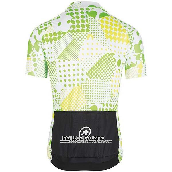 2020 Maillot Ciclismo Assos Erlkoenig Vert Blanc Manches Courtes et Cuissard