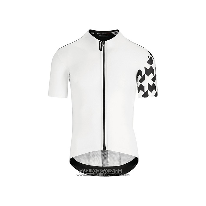 2021 Maillot Cyclisme Assos Blanc Noir Manches Courtes et Cuissard