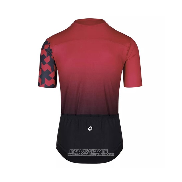 2021 Maillot Cyclisme Assos Profond Rouge Manches Courtes et Cuissard