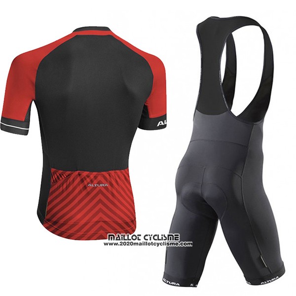 2017 Maillot Ciclismo Altura Peloton Rouge Manches Courtes et Cuissard