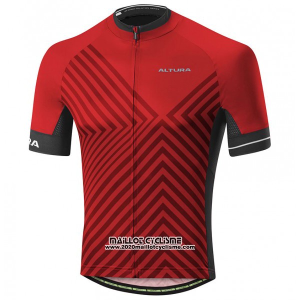 2017 Maillot Ciclismo Altura Peloton Rouge Manches Courtes et Cuissard