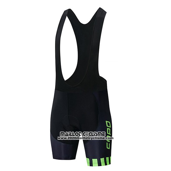 2018 Maillot Ciclismo Capo Noir Vert Manches Courtes et Cuissard