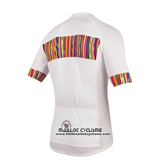 2018 Maillot Ciclismo Endura Graphics Pinstripe Blanc Manches Courtes et Cuissard