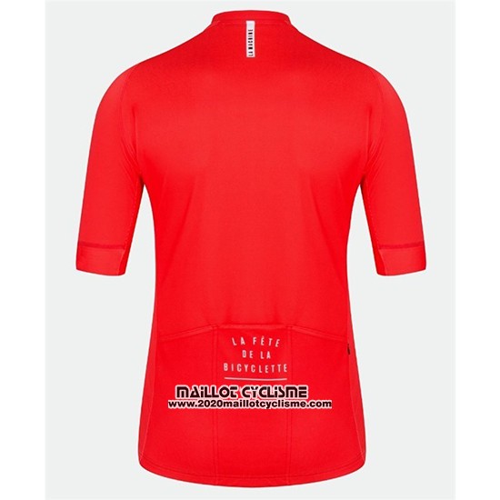 2018 Maillot Ciclismo La Fete DE La Bicyclette Rouge Manches Courtes et Cuissard
