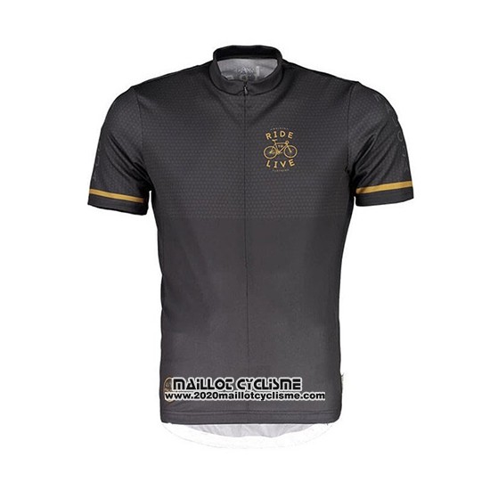 2018 Maillot Ciclismo Maloja Pushbikersm Noir Jaune Manches Courtes et Cuissard