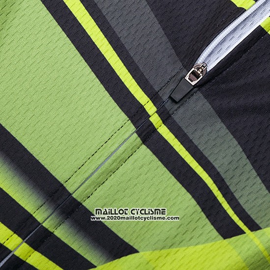 2019 Maillot Ciclismo Sram Noir Vert Manches Courtes et Cuissard