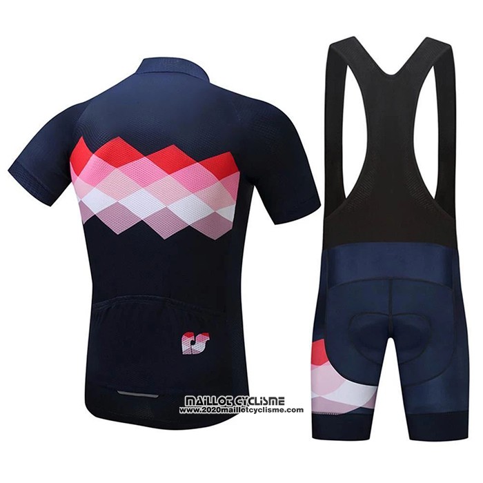 2020 Maillot Ciclismo Eddie Noir Rouge Manches Courtes et Cuissard