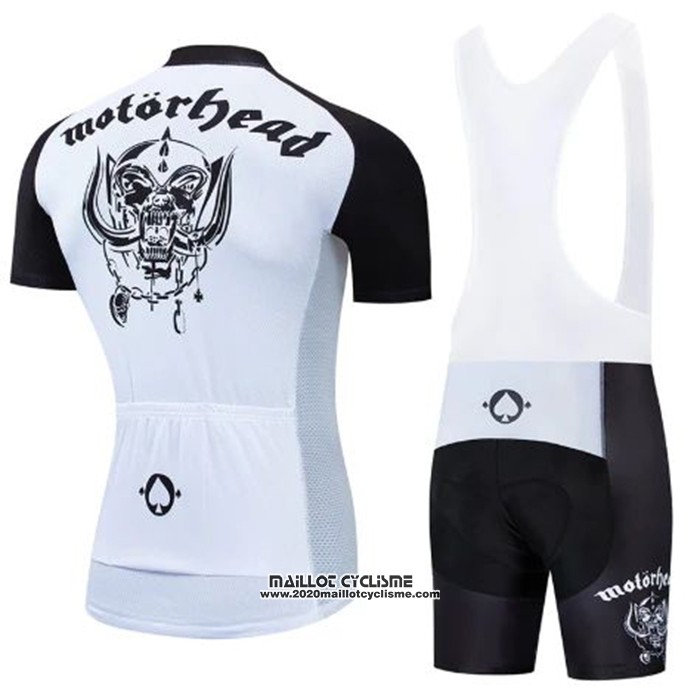 2020 Maillot Ciclismo Lemmy Noir Blanc Manches Courtes et Cuissard
