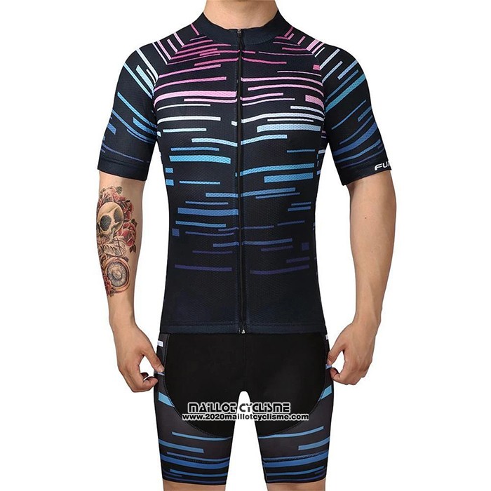 2020 Maillot Ciclismo Octos Bleu Manches Courtes et Cuissard