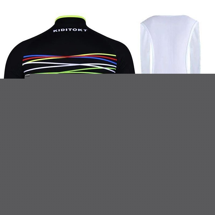 2020 Maillot Ciclismo Ripple Noir Jaune Manches Courtes et Cuissard