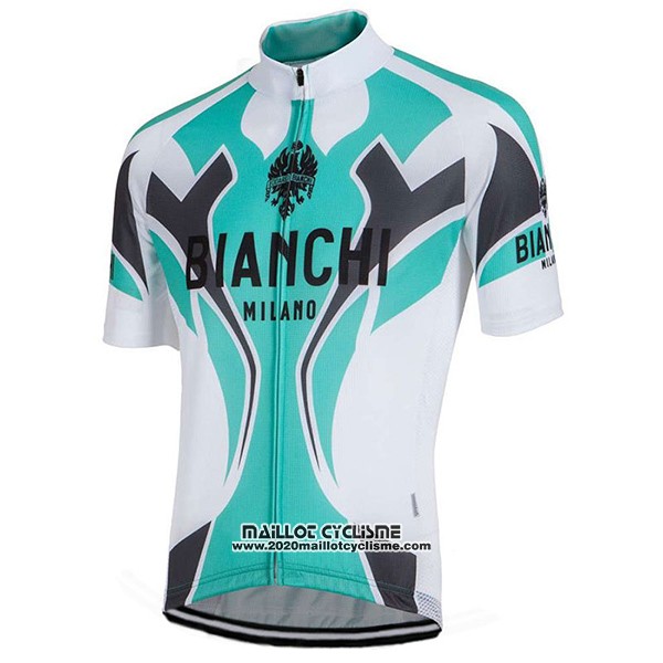 2016 Maillot Ciclismo Bianchi Azur et Blanc Manches Courtes et Cuissard