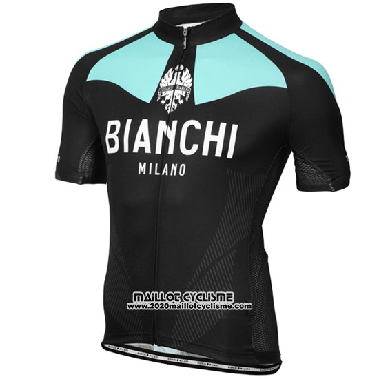 2016 Maillot Ciclismo Bianchi Bleu Clair et Jaune Manches Courtes et Cuissard