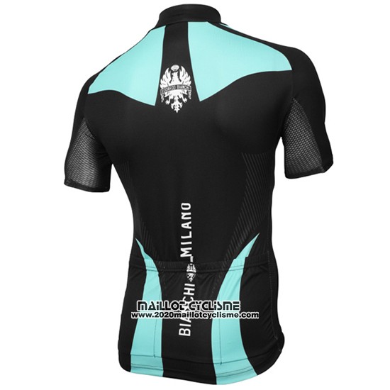2016 Maillot Ciclismo Bianchi Bleu Clair et Jaune Manches Courtes et Cuissard