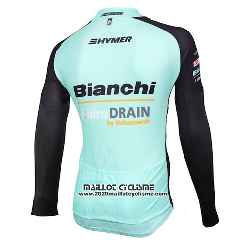 2016 Maillot Ciclismo Bianchi MTB Ml Noir et Vert Manches Longues et Cuissard