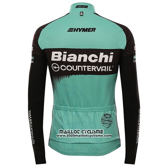 2016 Maillot Ciclismo Bianchi MTB Noir et Vert Manches Longues et Cuissard