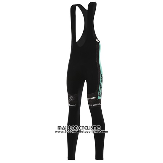 2016 Maillot Ciclismo Bianchi MTB Noir et Vert Manches Longues et Cuissard