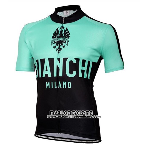 2016 Maillot Ciclismo Bianchi Vert Manches Courtes et Cuissard