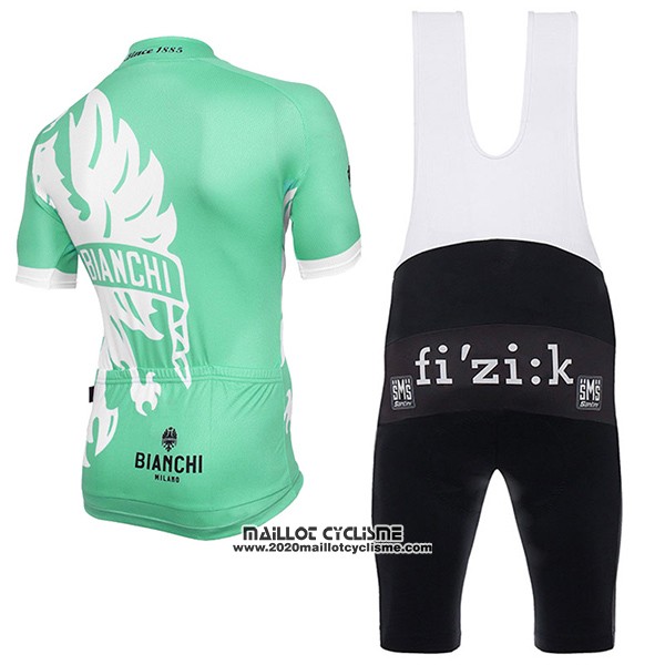 2016 Maillot Ciclismo Bianchi Vert et Blanc Manches Courtes et Cuissard