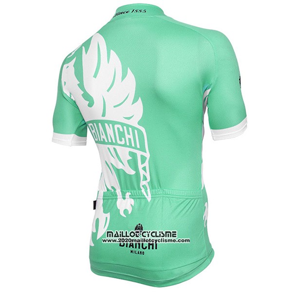 2016 Maillot Ciclismo Bianchi Vert et Blanc Manches Courtes et Cuissard