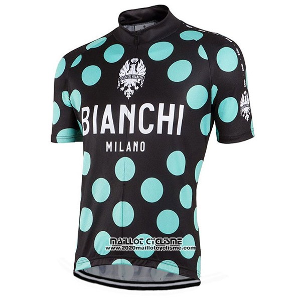 2016 Maillot Ciclismo Bianchi Vert et Noir Manches Courtes et Cuissard