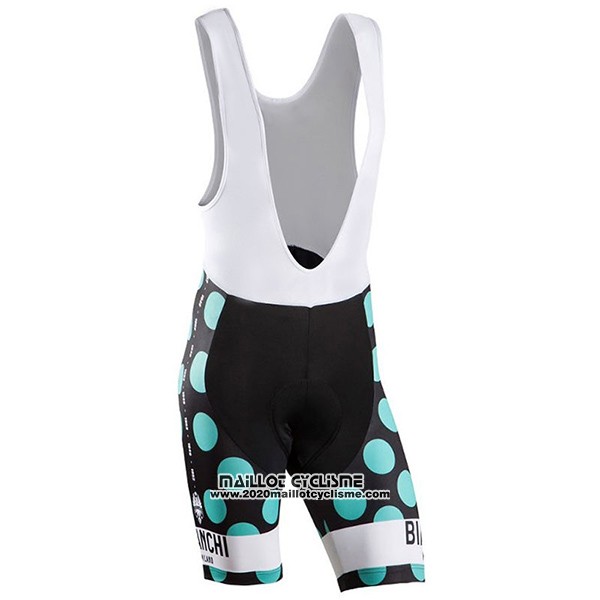 2016 Maillot Ciclismo Bianchi Vert et Noir Manches Courtes et Cuissard